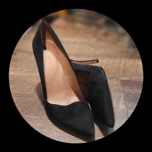 Madewell Black Suede High Heels Sz 10